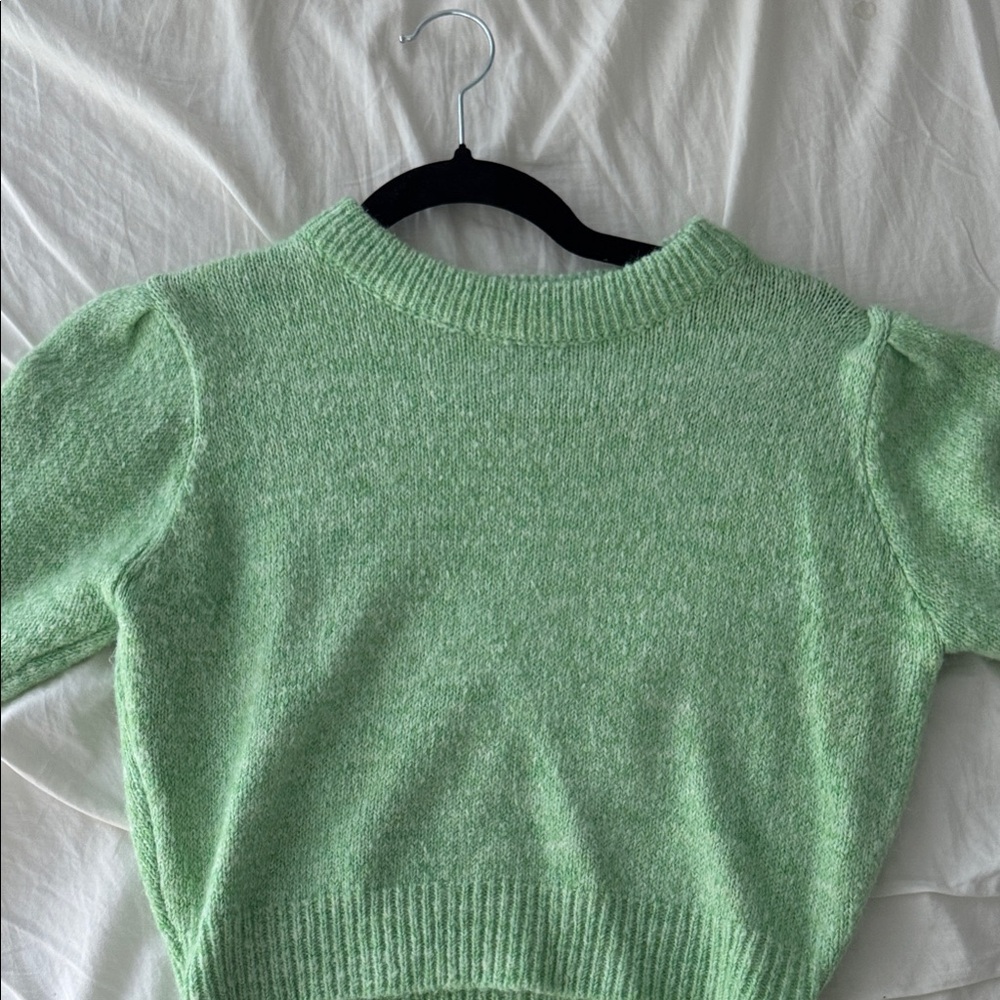 Twik Light Green Crew Neck Sweater
